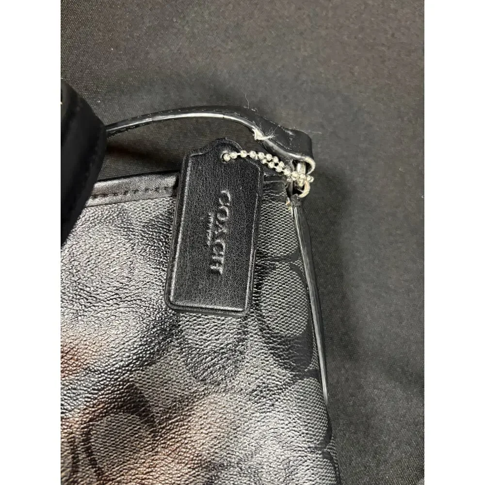 Coach Signature File Leather Crossbody Bag – Black/Gray | Authentic - Picture 8 of 9